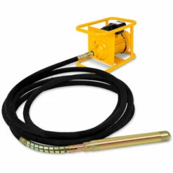 EBERTH Betonrüttler Flaschenrüttler Betonverdichter Elektrisch 3000W, Schlauchlänge 10m, Stahlverstärkte Rüttelflasche Mit 60mm Durchmesser, Flexible Welle, Tragegriff, Robuster Metall-Rahmen, 230V