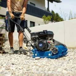 Scheppach Benzin Rüttelplatte HP1900S 5,6PS 17kN Fahrvorrichtung Gummimatte -Günstiges Werkzeuge für Rohbau & Beton Geschäft 48408340 3